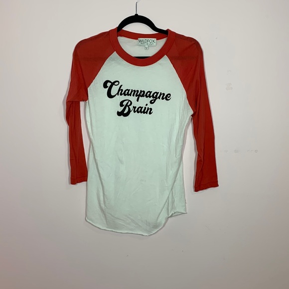 Wildfox Tops - Wildfox size large tee Champagne 🥂 Brain 🍾